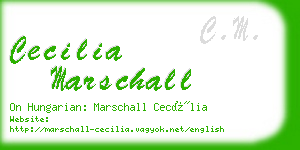 cecilia marschall business card
